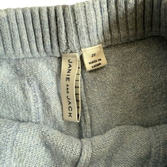 Janie and Jack Knit Jogger Pants Light Blue Size 2T - Picture 3 of 4